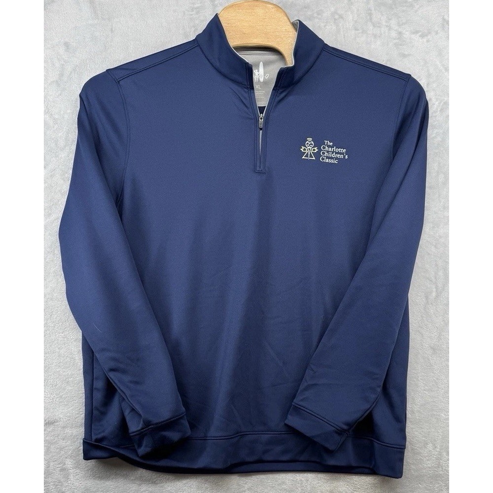 Johnnie-O Performance 1/4 Zip Golf Pullover Blue‎ Embroidered Men's Size XL